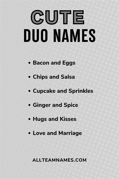 duo names for best friends|duo names that go together.